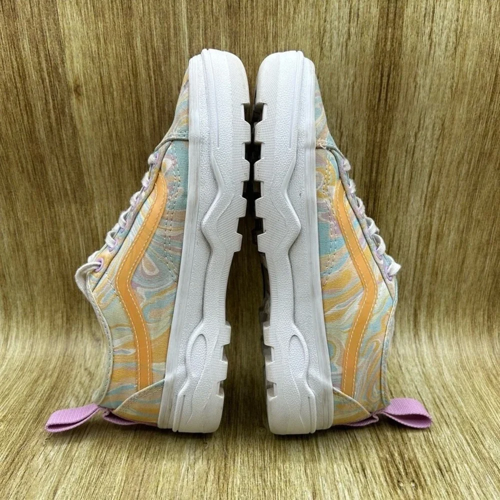 Vans‎ Sentry WC Women's 6.5 Multicolor Marble Swirl Low Platform Sneakers Shoes